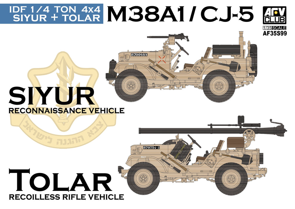 1/35 IDF M38A RECO JEEP AND FIRE SUPPORT JEEP (2 KITS SET) SIYUR & TOLAR by AFV AF35S99