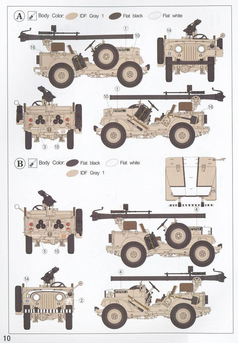 1/35 IDF M38A RECO JEEP AND FIRE SUPPORT JEEP (2 KITS SET) SIYUR & TOLAR by AFV AF35S99