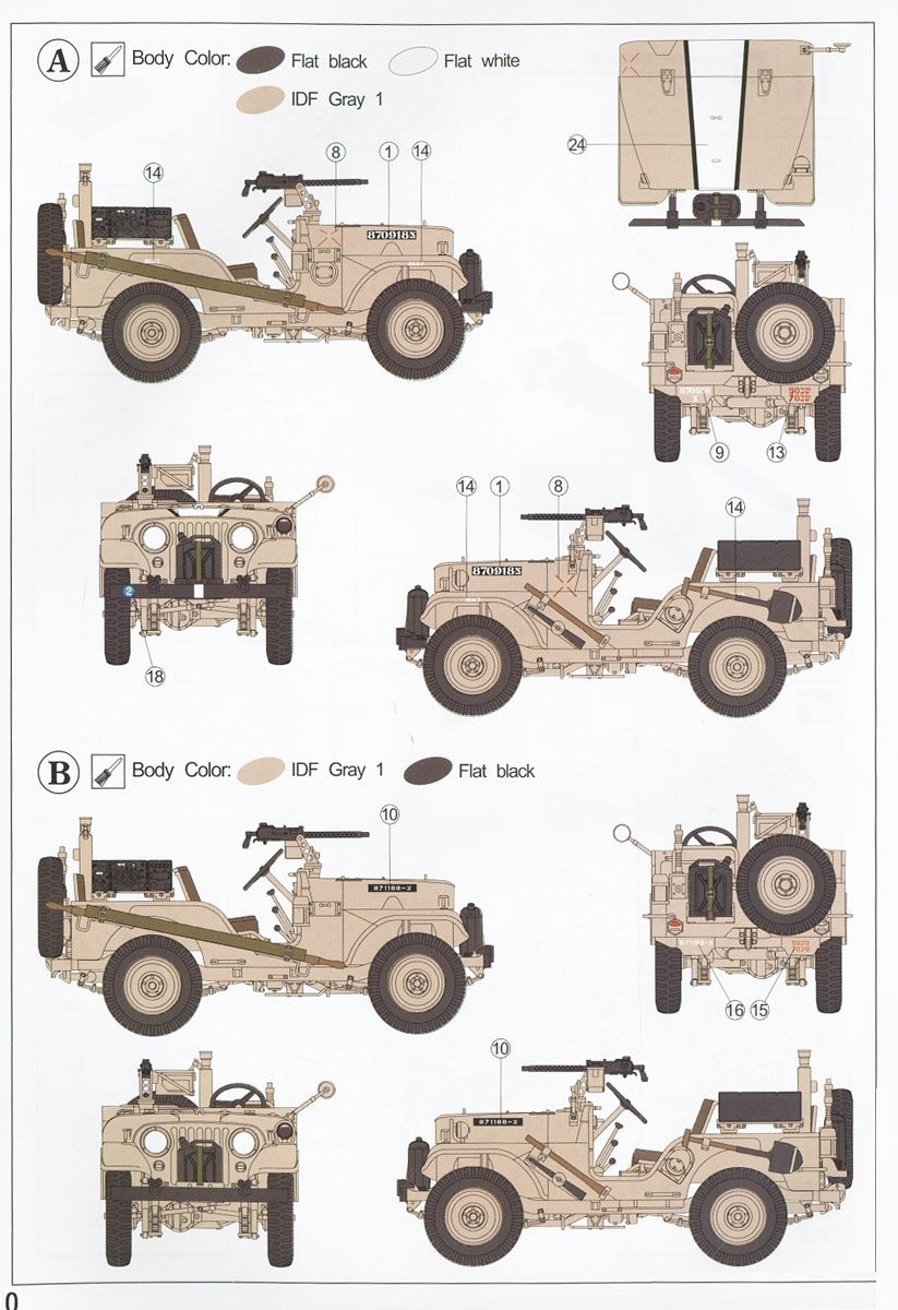 1/35 IDF M38A RECO JEEP AND FIRE SUPPORT JEEP (2 KITS SET) SIYUR & TOLAR by AFV AF35S99