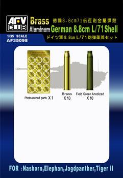 1/35 GERMAN 8.8CM L/71 SHELL (BRASS/ALUMINUM)