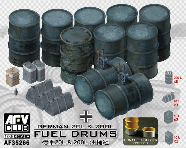 1/35 GERMAN 20L & 200L FUEL DRUMS