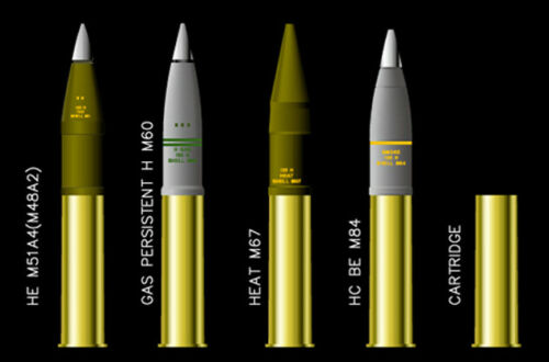 1/35 U.S. 105mm HOWITZER AMMO SET (BRASS) AFV CLUB AG35030