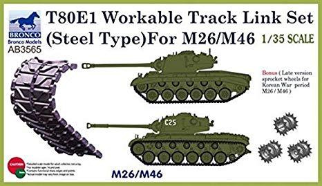 1/35 T-80E1 WORKABLE TRACK LINK SET (STEEL TYPE) FOR M26/M46