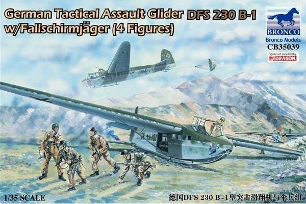 1/35 GERMAN TACTICAL ASSAULT GLIDER DFS 230 B-1 W/FALLSCHIRM