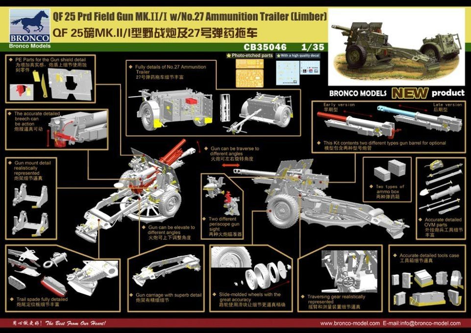 1/35 QF 35PDR FIELD GUN MK.II/I w/NO.27 AMMUNITION LIMBER