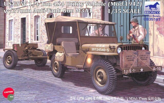 1/35 US GPW 1/4 TON 4/4/ UTILITY VEHICLE W / ANTI TANK