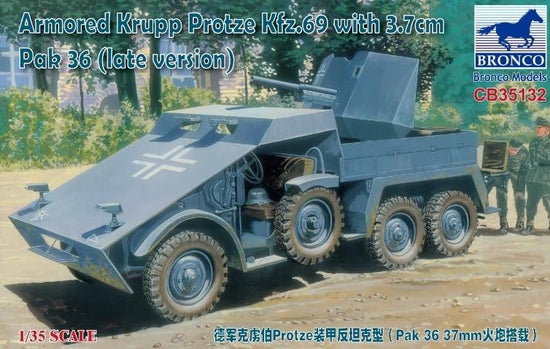 1/35 ARMORED KRUPP PROTZE KFZ.69 W/3.7cm PAK 36 (LATE VER)