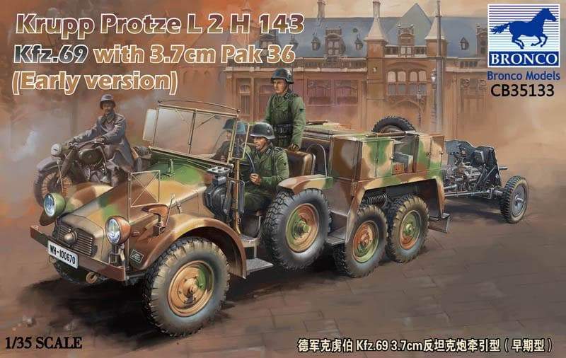 1/35 KRUPP PROTZE KFZ.69 L 2 H 143 W/3.7cm PAK 36 (EARLY VER