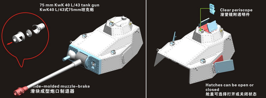1/35 HUNGARIAN MEDIUM TANK 43.M TURAN III BRONCO MODELS CB35126
