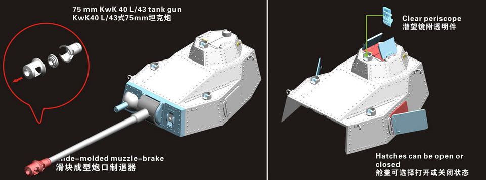 1/35 HUNGARIAN MEDIUM TANK 43.M TURAN III BRONCO MODELS CB35126