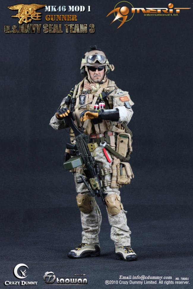 1/6 US NAVY SEAL TEAM 3-MK46 MOD1 GUNNER (CRAZY DUMMY)