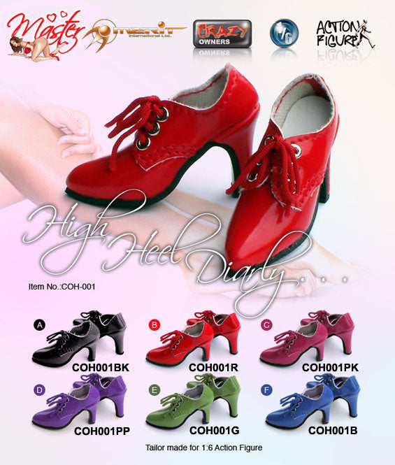 1/6 FEMALE HIGH HEEL SHOES (BLUE)