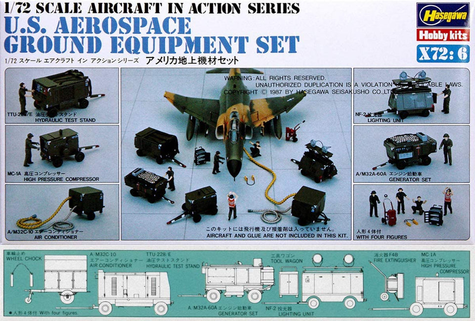 1/72 U.S. AEROSPACE GROUND EQUIPMENT SET by HASEAGWAS