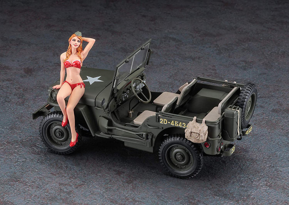 1/24 1/4 TON 4x4 UTILITY TRUCK WITH BLOND USO GIRL'S FIGURE