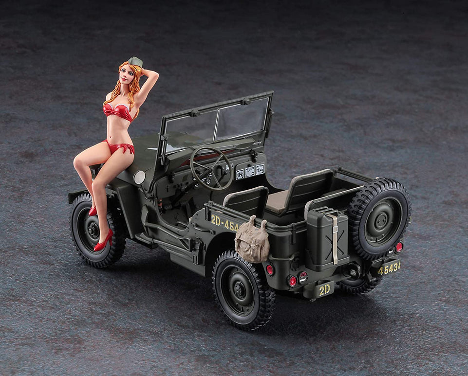 1/24 1/4 TON 4x4 UTILITY TRUCK WITH BLOND USO GIRL'S FIGURE