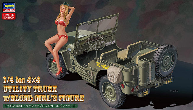 1/24 1/4 TON 4x4 UTILITY TRUCK WITH BLOND USO GIRL'S FIGURE