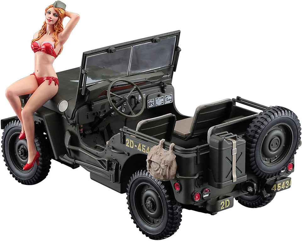 1/24 1/4 TON 4x4 UTILITY TRUCK WITH BLOND USO GIRL'S FIGURE