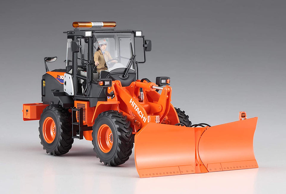 1/35 HITACHI WHEEL LOADER ZW100-6 MULTIPLOW (SNOWPLOW) WORKING MACHINE by HASEGAWA