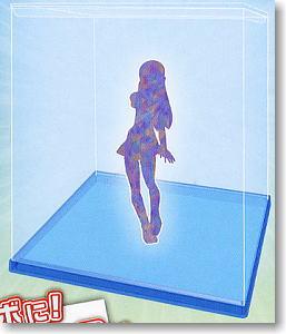 SQUARE - SMALL DISPLAY CASE-CLEAR BLUE (16cm x 16cm x 21cm)