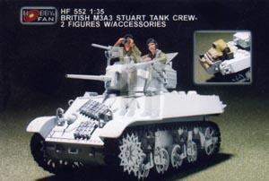 BRITISH M3A3 STUART TANK CREW 2FIGS w/ACCESS.