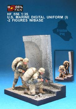 US MARINES DIGITAL UNIFORM(1) 2FIGS W/BASE