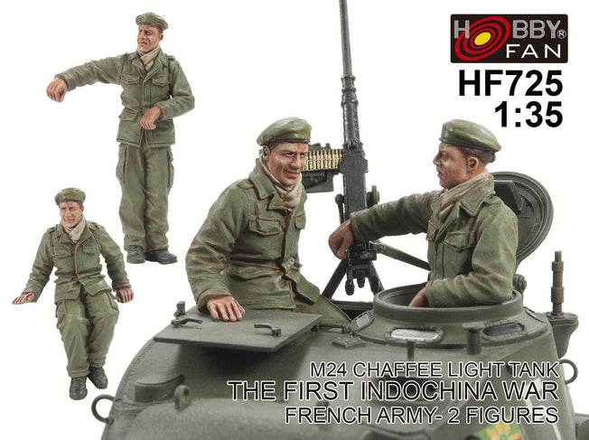 1/35 FRENCH ARMY - M24 CHAFFEE LIGHT TANK - 2 FIGURES