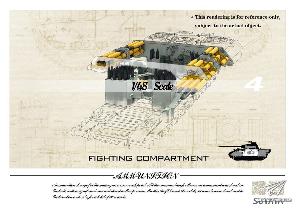 1/48 PANTHER A  by SUYATA w/ Zimmerit, METAL BARREL and FULL INTERIOR - SUYATA NO.003