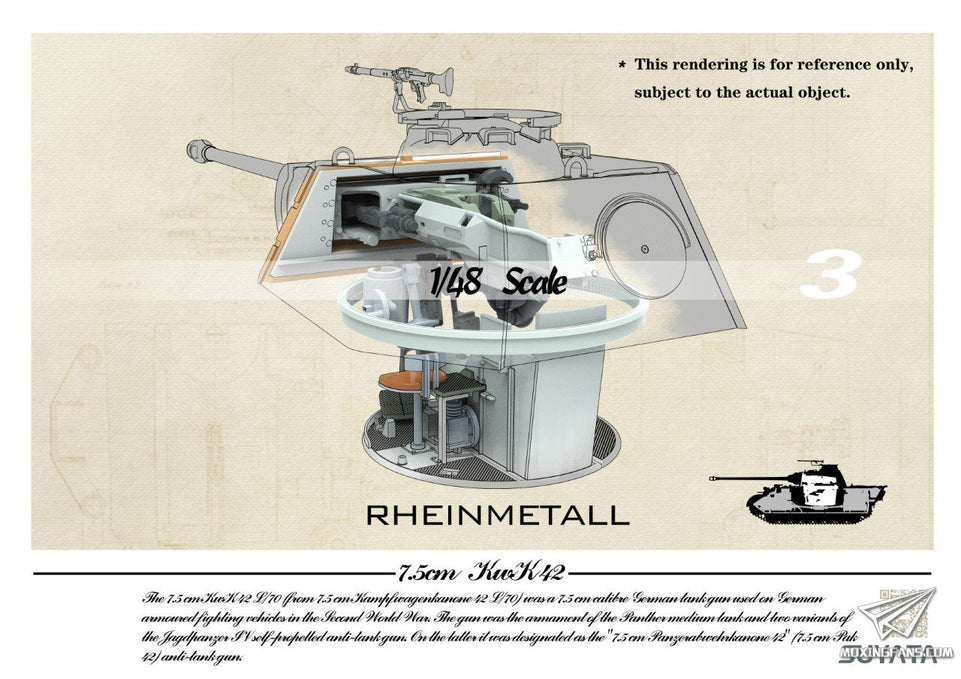 1/48 PANTHER A  by SUYATA w/ Zimmerit, METAL BARREL and FULL INTERIOR - SUYATA NO.003