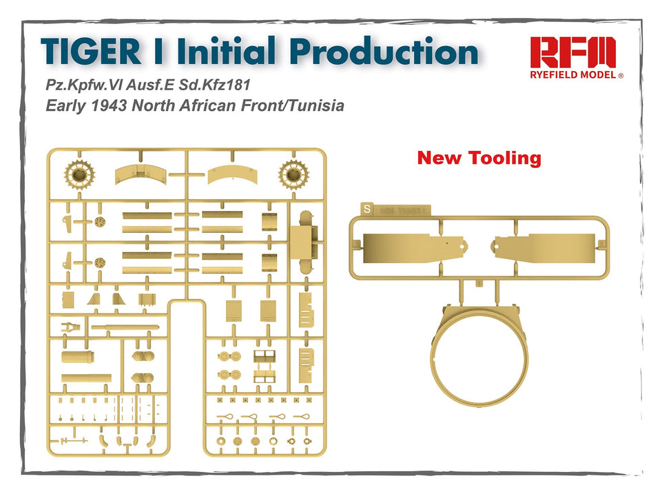 Rye Field RM5001U 1/35 Tiger I Pz.Kpfw.VI Ausf.E Sd.Kfz.181 w/ Moveable Tracks