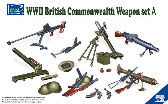 1/35 WWII BRITISH COMMONWEALTH WEAPON SET A