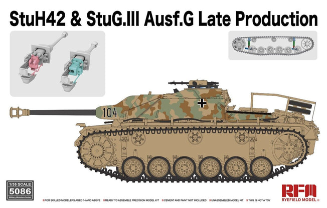 1/35 WWII StuG III Late Production w/ Moveable Suspension and Tracks