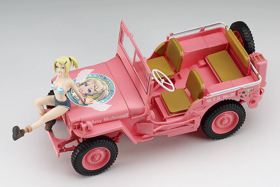 WILD EGG GIRLS NO. 1 - 1/24 1/4 TON 4x4 UTILITY TRUCK "AMY McDONNELL" WITH EGG GIRL FIGURE by HASEGAWA