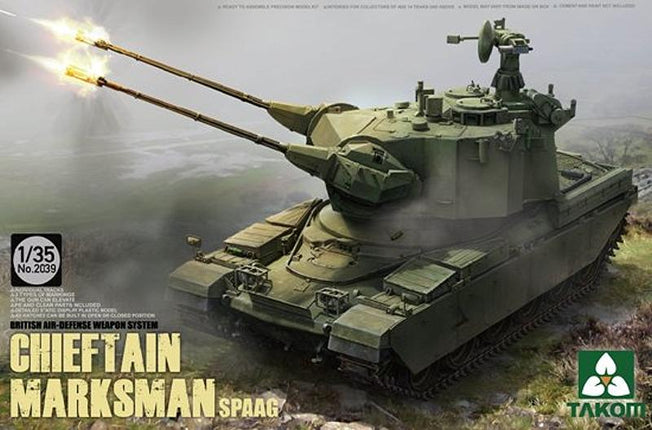 1/35 CHIEFTAIN MARKSMAN SPAAG ANTI-AIRCRAFT WEAPON SYSTEM with BRITISH AIR-DEFENSE WEAPON BY TAKOM