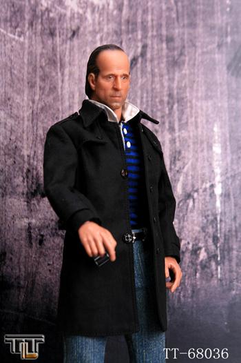 1/6 MALE CASUAL WEAR W/HEAD & DEEP BLUE COAT