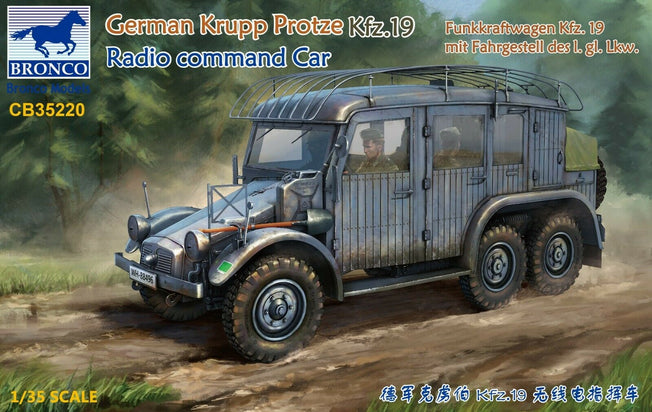 1/35 GERMAN KRUPP PROTZE KFZ.19 RADIO COMMAND CAR BY BRONCO MODELS