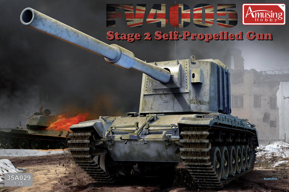 Amusing Hobby 35A029 1/35 British FV4005 Stage 2 Self-Propelled Gun with Movable Tracks