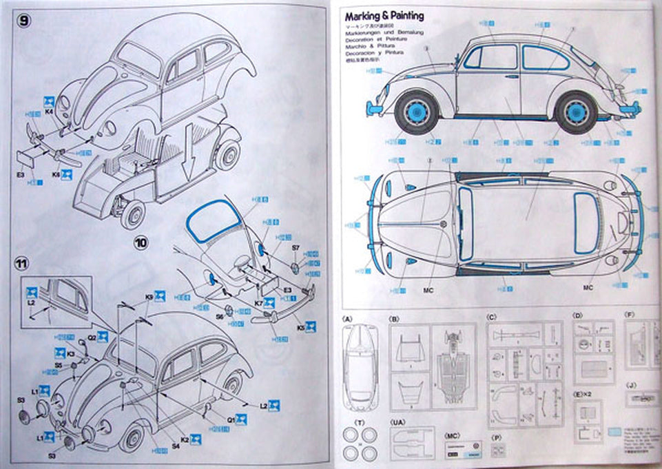 1/24 VOLKSWAGEN BEETLE TYPE 1 (1967) by HASEGAWA