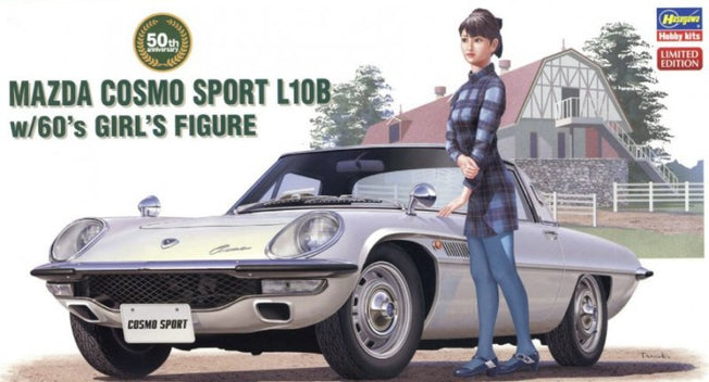 1/24 MAZDA COSMO SPORT L10B with 60's GIRL's FIGURE HASEGAWA