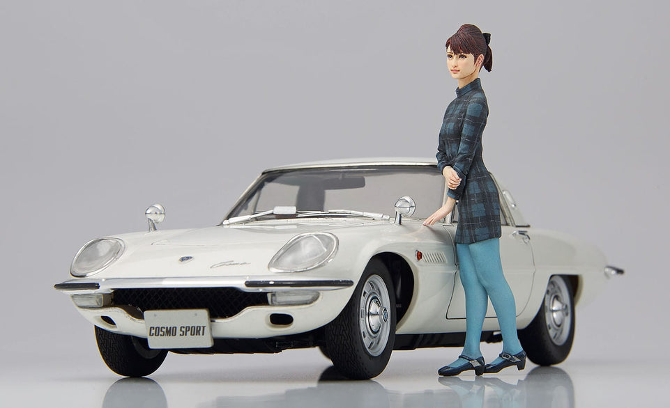 1/24 MAZDA COSMO SPORT L10B with 60's GIRL's FIGURE HASEGAWA