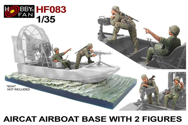 1/35 Hurricane AIRCAT Airboat  WATERAMA BASE AND 2 FIGURES by Hobby Fan