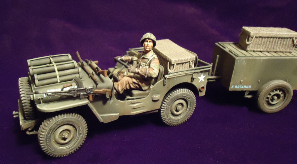 1/35 BRITISH AIRBORNE 75mm PACK HOWITZER & 1/4 TON TRUCK BRONCO MODELS CB35163