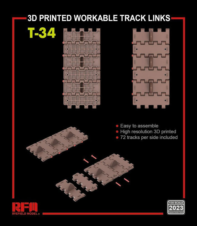 1/35 WORKABLE TRACK LINKS FOR 6-34 (3D PRINTED) RM2023