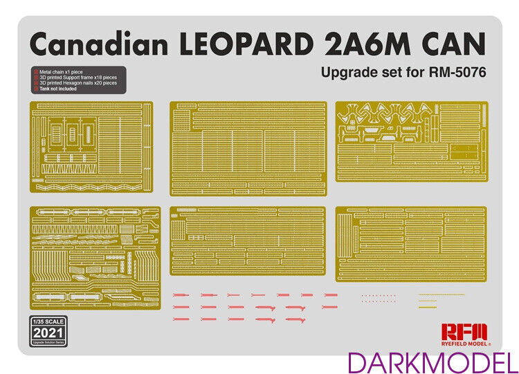 1/35 UPGRADE SET FOR RM5076 CANADIAN LEOPARD 2A6M CAN RM2021