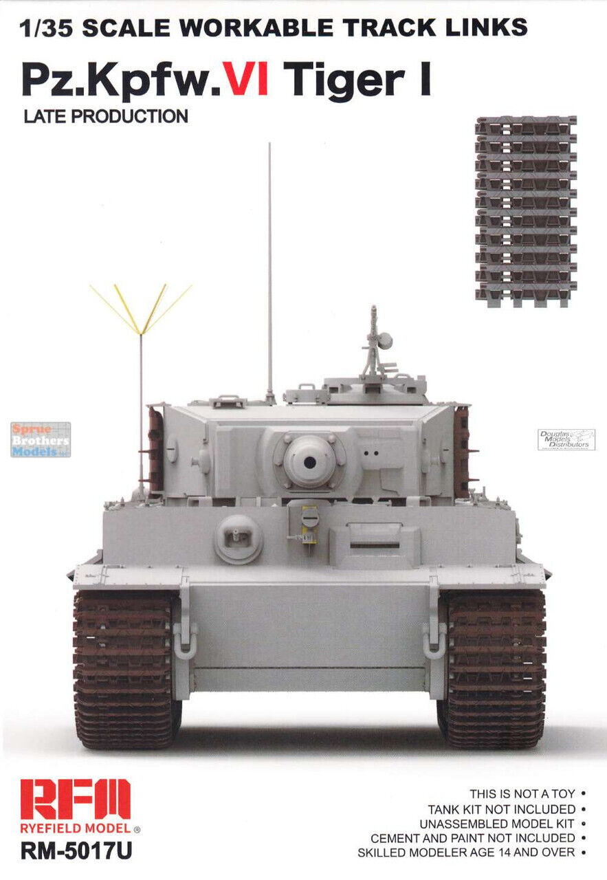 1/35 INJECTION MOLDED WORKABLE TRACK LINKS FOR TIGER I LATE RM5017U