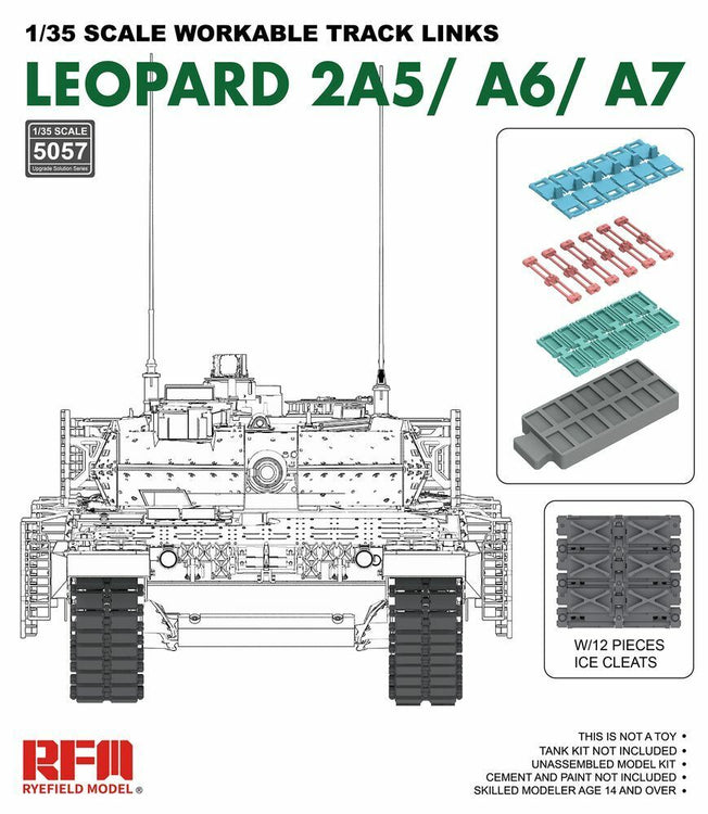 1/35 WORKABLE TRACK LINKS FOR LEOPARD 2A5/A6/A7 RM5057