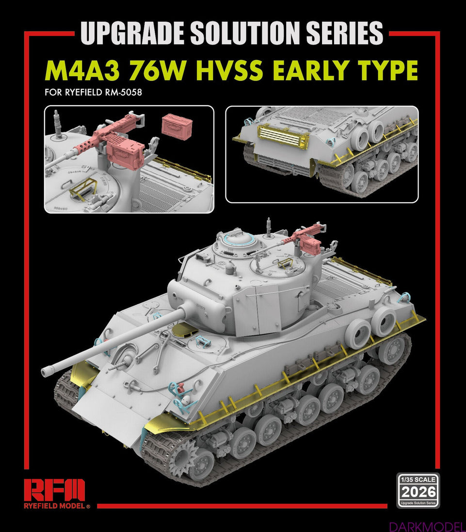 1/35 UPGRADE SOLUTION SET FOR RM5058 M4A3 76W HVSS RM2026