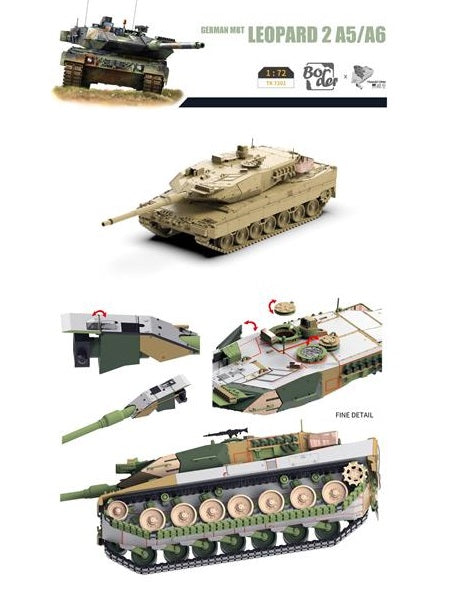 1/72 Scale German MBT Leopard 2 A5/A6 by Border Model