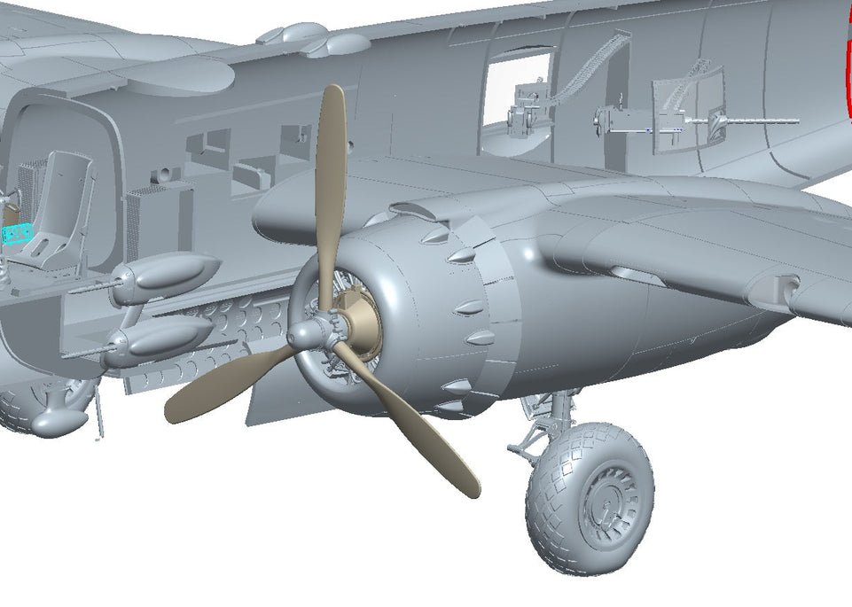 1/32 B-25H Mitchell Gunships over CBI by Hong Kong Model